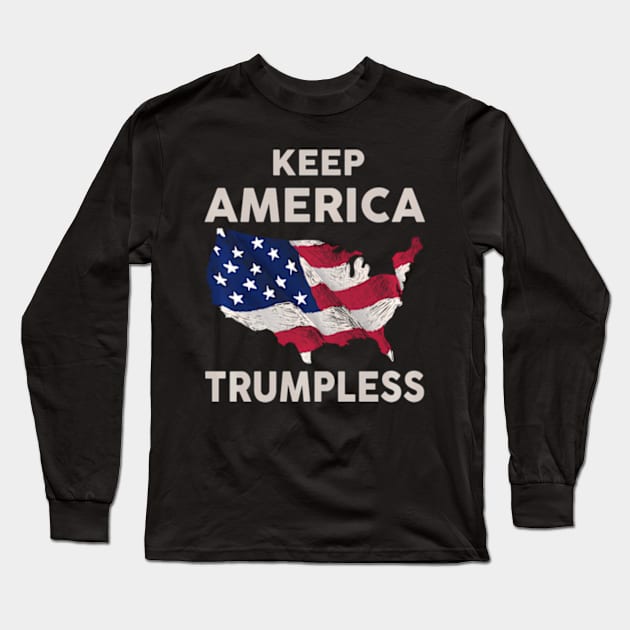 Keep America Trumpless Long Sleeve T-Shirt by lam-san-dan